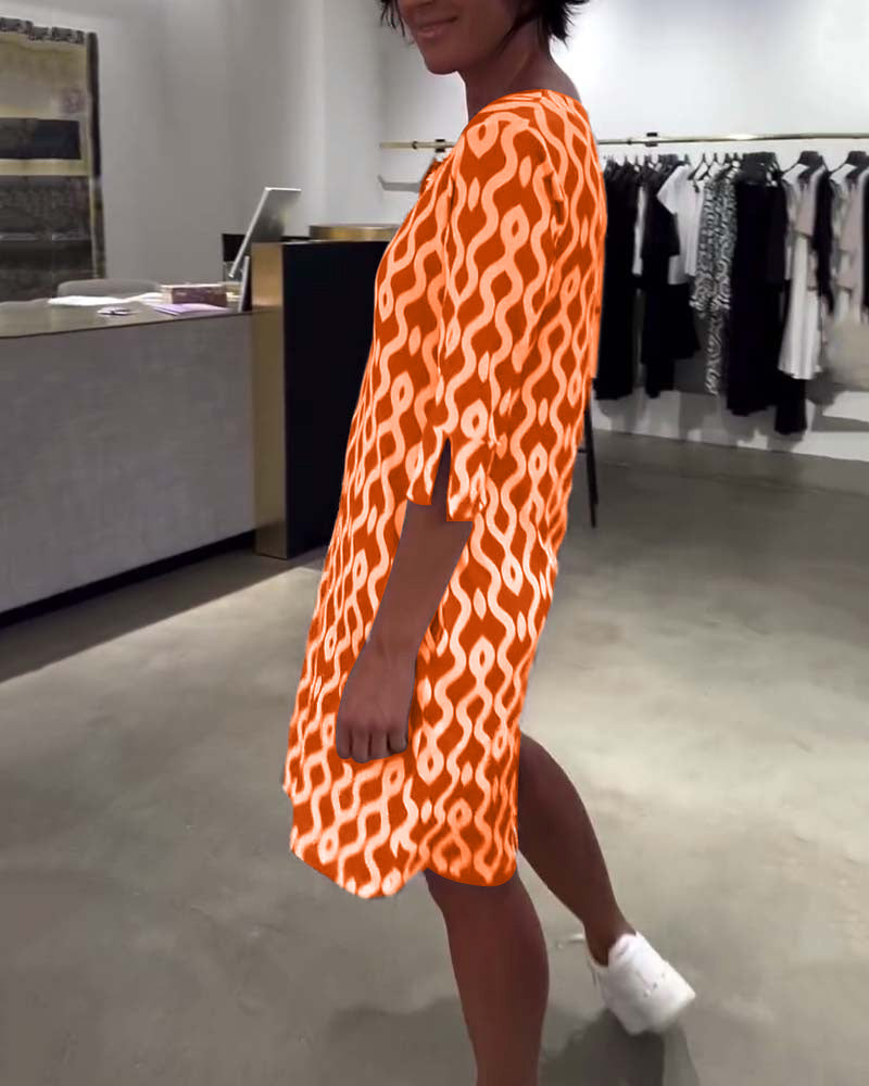 Clara | Elegant Mønster Kjole