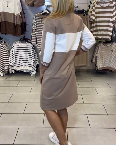 Kjole Med Kontrasterende Paneler