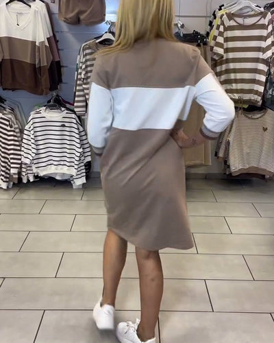 Kjole Med Kontrasterende Paneler