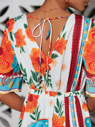 Sommerlig Printet Mini-Kjole